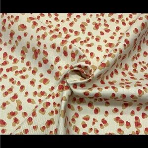 Ballard Designs Mira Spice Red and Cream Leopard Print Fabric